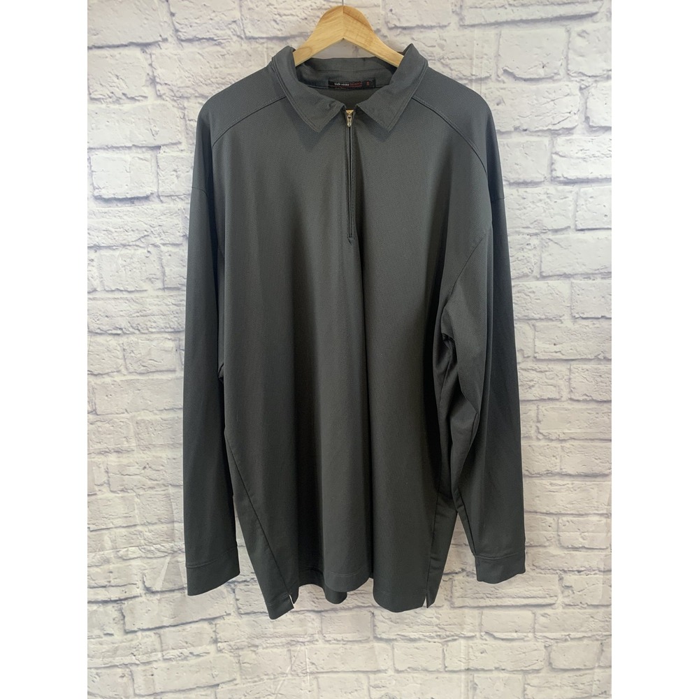 Tiger Woods Collection Mens XXL Long Sleeve 1/4 Zip Pullover Gray - Picture 3 of 10